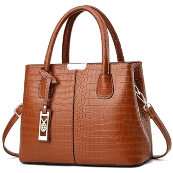 Women's PU Leather Crossbody/Shoulder or Handle Satchel Bag - Picture 1 of 6